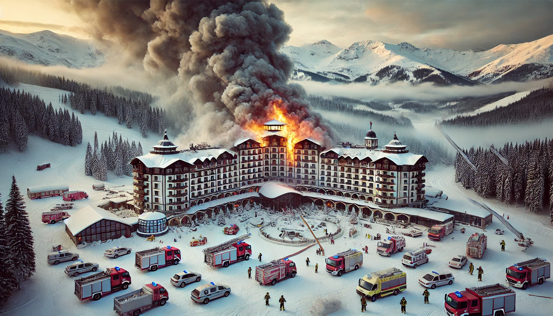 مصرع العشرات إثر اندلاع حريق في فندق منتجع للتزلج في شمال غرب تركيا